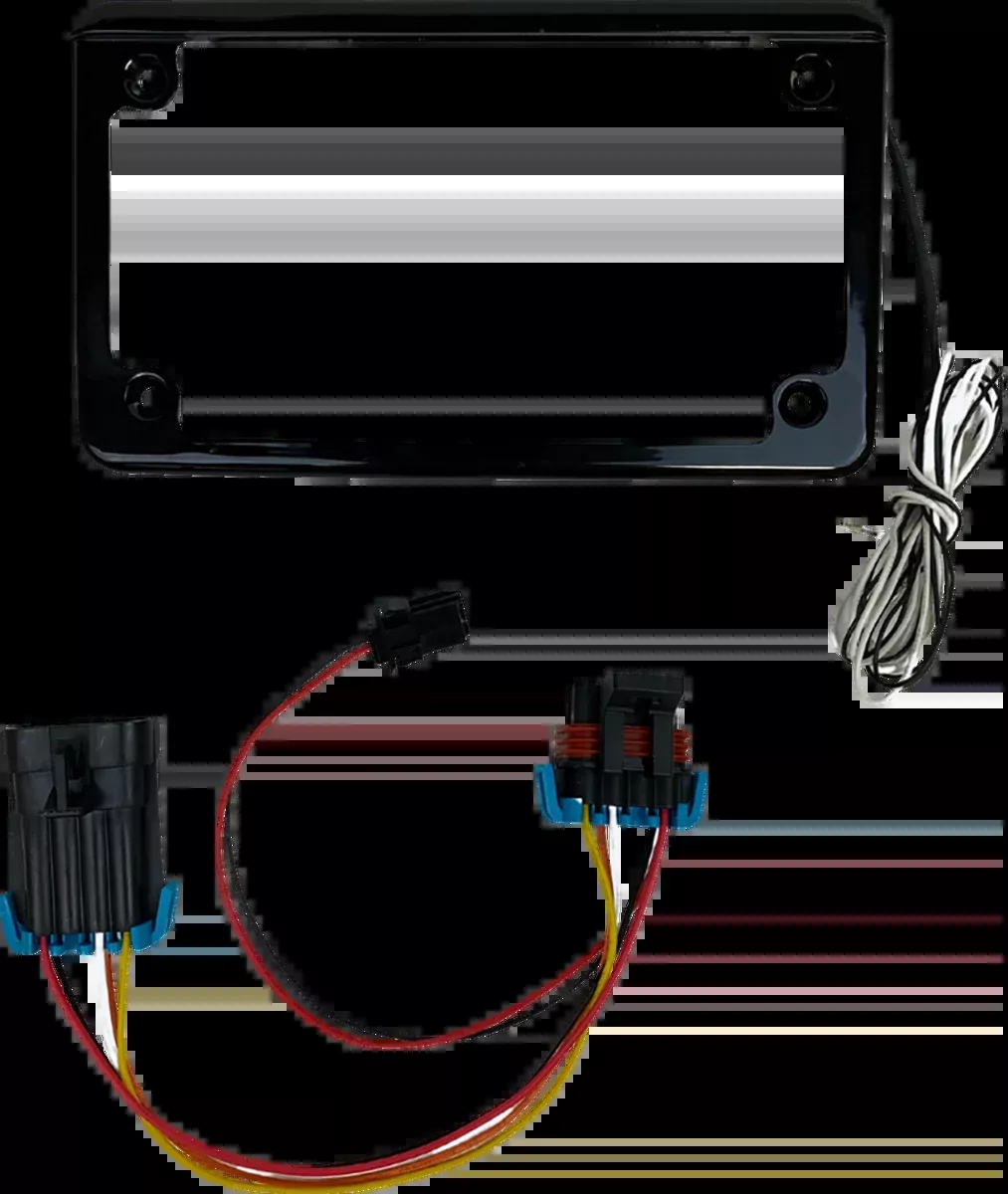 Lighted License Plate Frame - Gloss Black - RZR XP