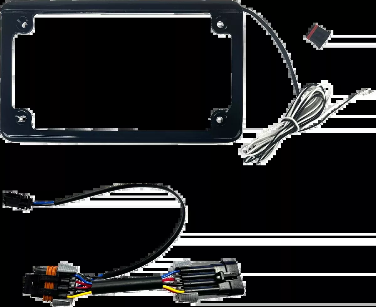 Lighted License Plate Frame - Gloss Black - RZR