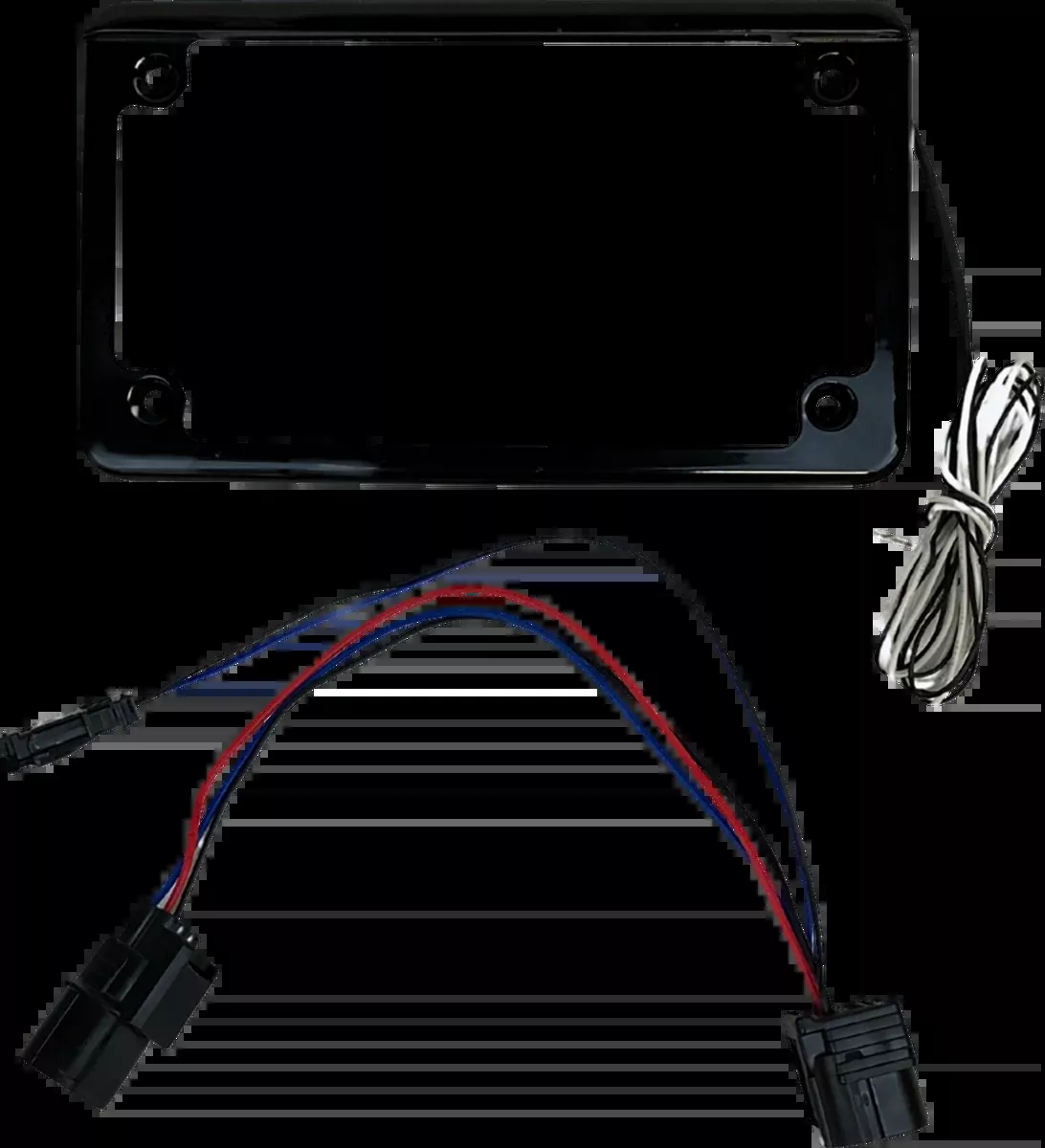Lighted License Plate Frame - Gloss Black - Talon
