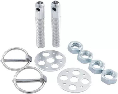 Lightweight Aluminum Hood Pin Kit 1/2in Silver ALL18476