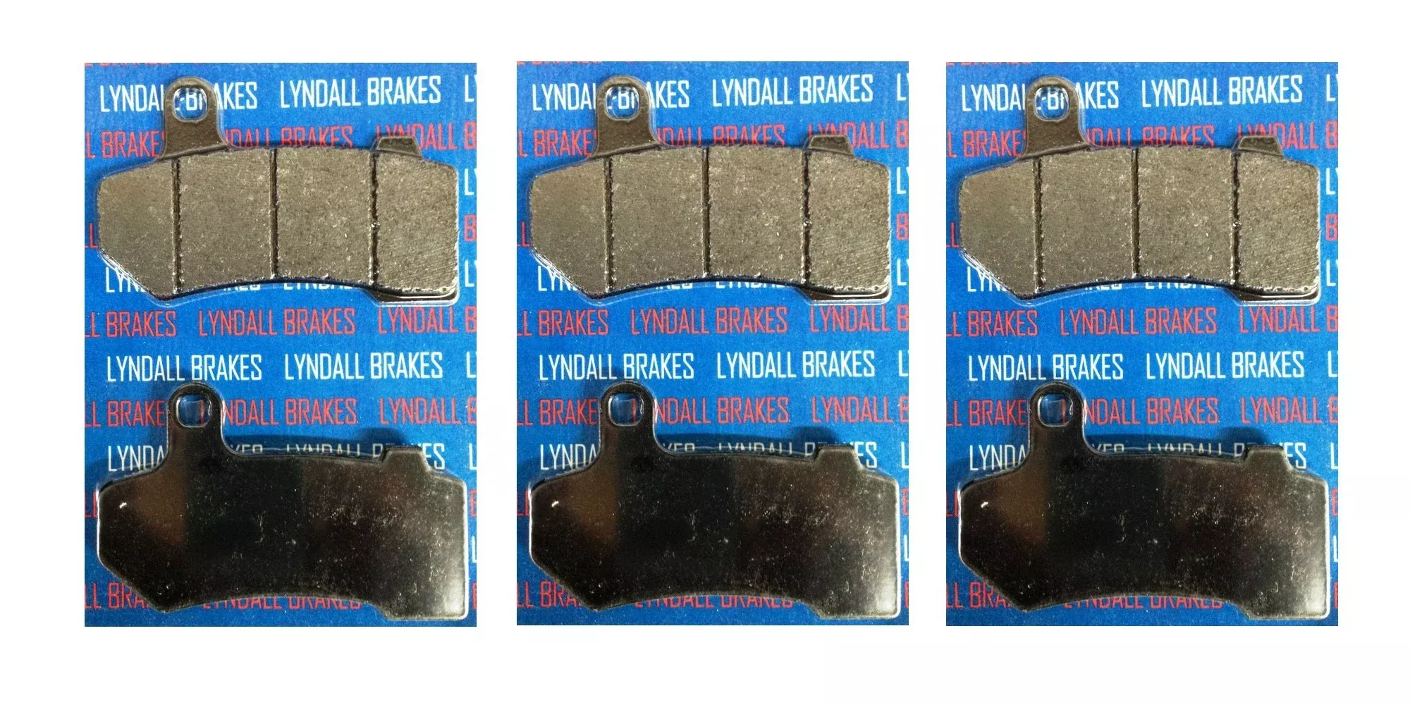 Lyndall Racing Xtreme Low Dust Front Rear Brake Pads Set of Three Harley Touring