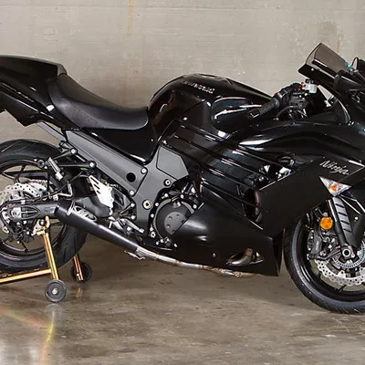 M4 Kawasaki ZX-14 12-19 Single Muffler GP Drag Full Exhaust System