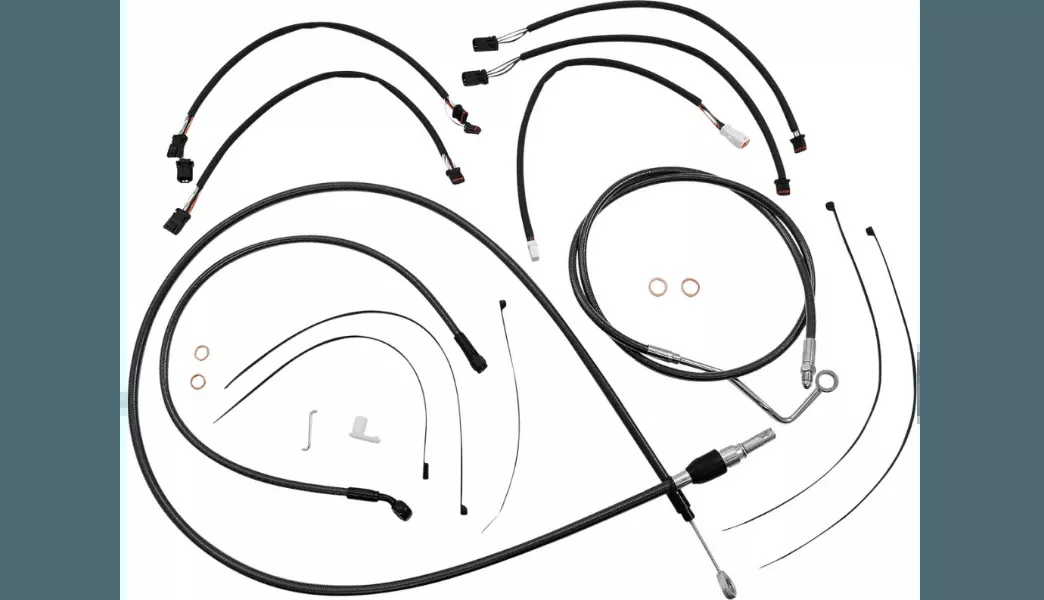Magnum Black Pearl Designer Handlebar Installation Kit for '21-22 Harley Davidson FLHRXS - 12"-14" Apes