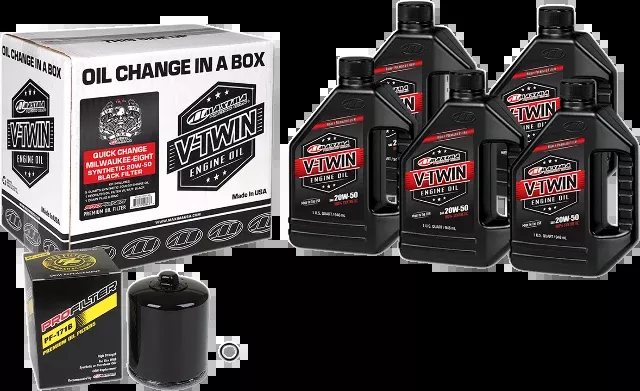 Maxima M8 Oil Quick Change Kit & Black Filter for 17-22 Harley Touring Softail