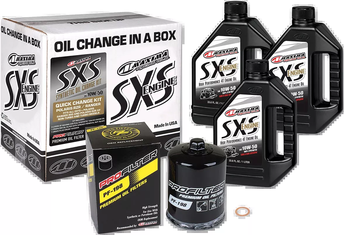 Maxima Synthetic SXS Offroad Engine Oil Change Kit 2011-2022 Polaris Models