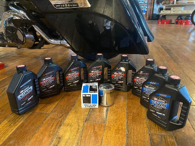 Maxima Trans Primary Synthetic Engine Oil Chrome Filter Kit 2017-2022 Harley M8