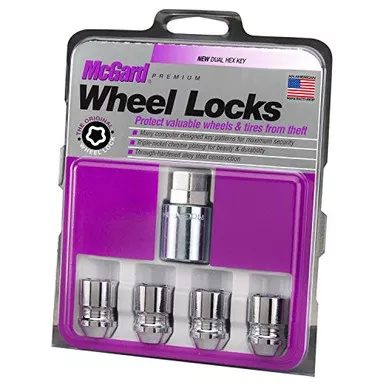 McGard 24154 Chrome Cone Seat Wheel Locks M12 x 1.25 - 4 Locks 1 Key