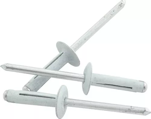 Medium Head Rivet 250Pk White Flange Type Aluminum Mandrel ALL18188