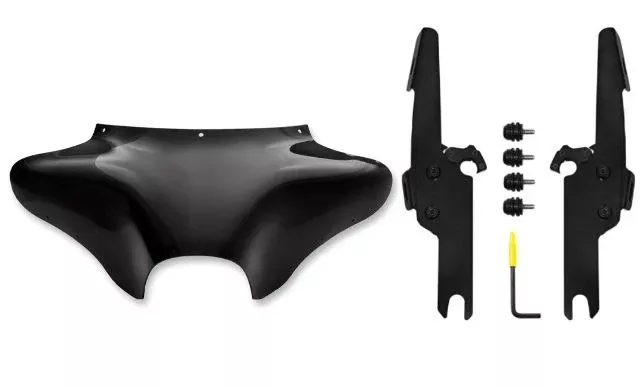 Memphis Shades Batwing Fairng & Black Mount Kit for 04-19 Harley Road King