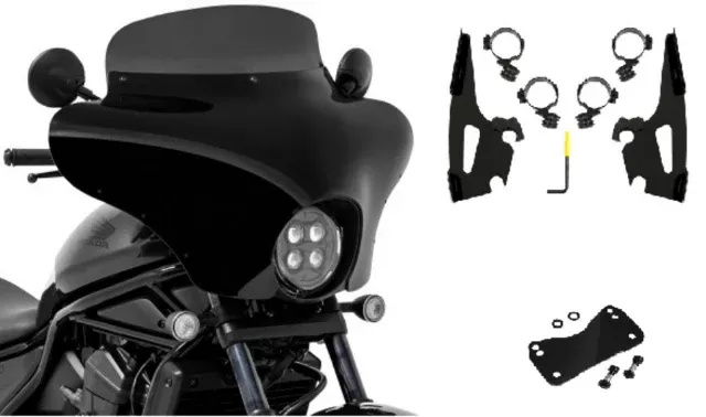 Memphis Shades Batwing Windshield Fairing Kit 2021-2024 Honda Rebel CMX 1100
