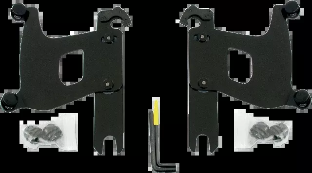 Memphis Shades Black Bullet Fairing Mount Kit 86-17 Harley Davidson FLSTB FLSTF