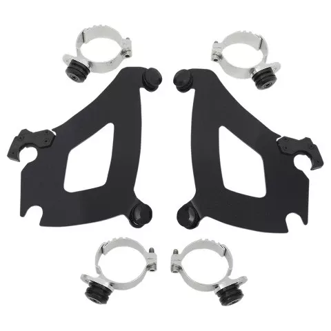 Memphis Shades Black Bullet Fairing Trigger-Lock Mounting Kit 13-17 Harley FXSB