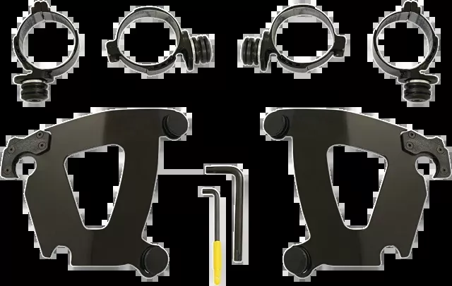 Memphis Shades Black Road Warrior Fairing Mount Kit 2018-23 Harley Softail FXFB