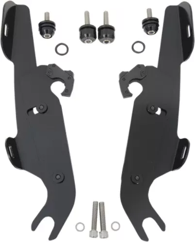 Memphis Shades Black Trigger Lock Fairing Mounting Kit 86-17 Harley Softail FLST