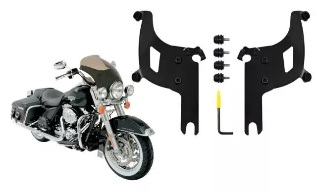 Memphis Shades Bullet Fairing & Black Mount Kit for 2004-2024 Harley Road King