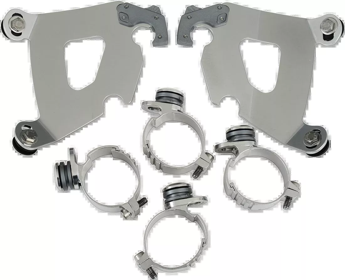 Memphis Shades Cafe Fairing & Polished Mount Kit 2006-2021 Harley Dyna Models