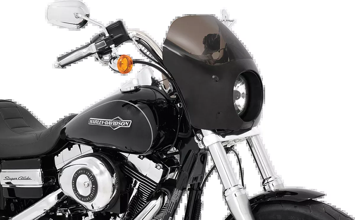 Memphis Shades Cafe Fairing & Polished Mount Kit 2014-2017 Harley Dyna Models