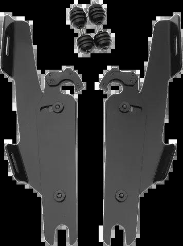 Memphis Shades Fats Black Front Windshield Mounting Kit 2018-2024 Harley Fat Boy