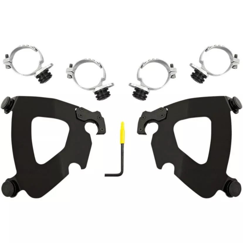 Memphis Shades Gauntlet Black Trigger Lock Fairing Brackets Softail FXLR 2018