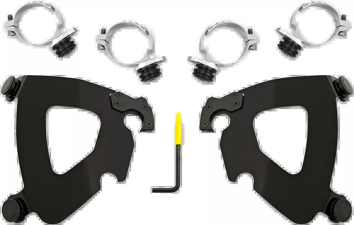Memphis Shades Gauntlet Fairing Black Mount Kit for 2018-2020 Harley Low Rider