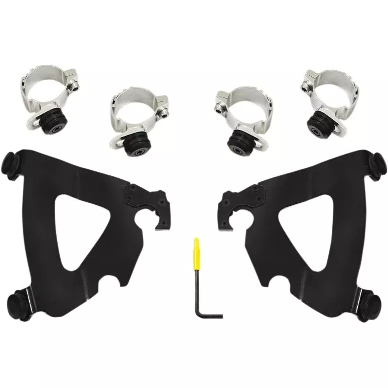 Memphis Shades MEB2038 Black Road Warrior Fairing Trigger Lock Mount Kit Dyna