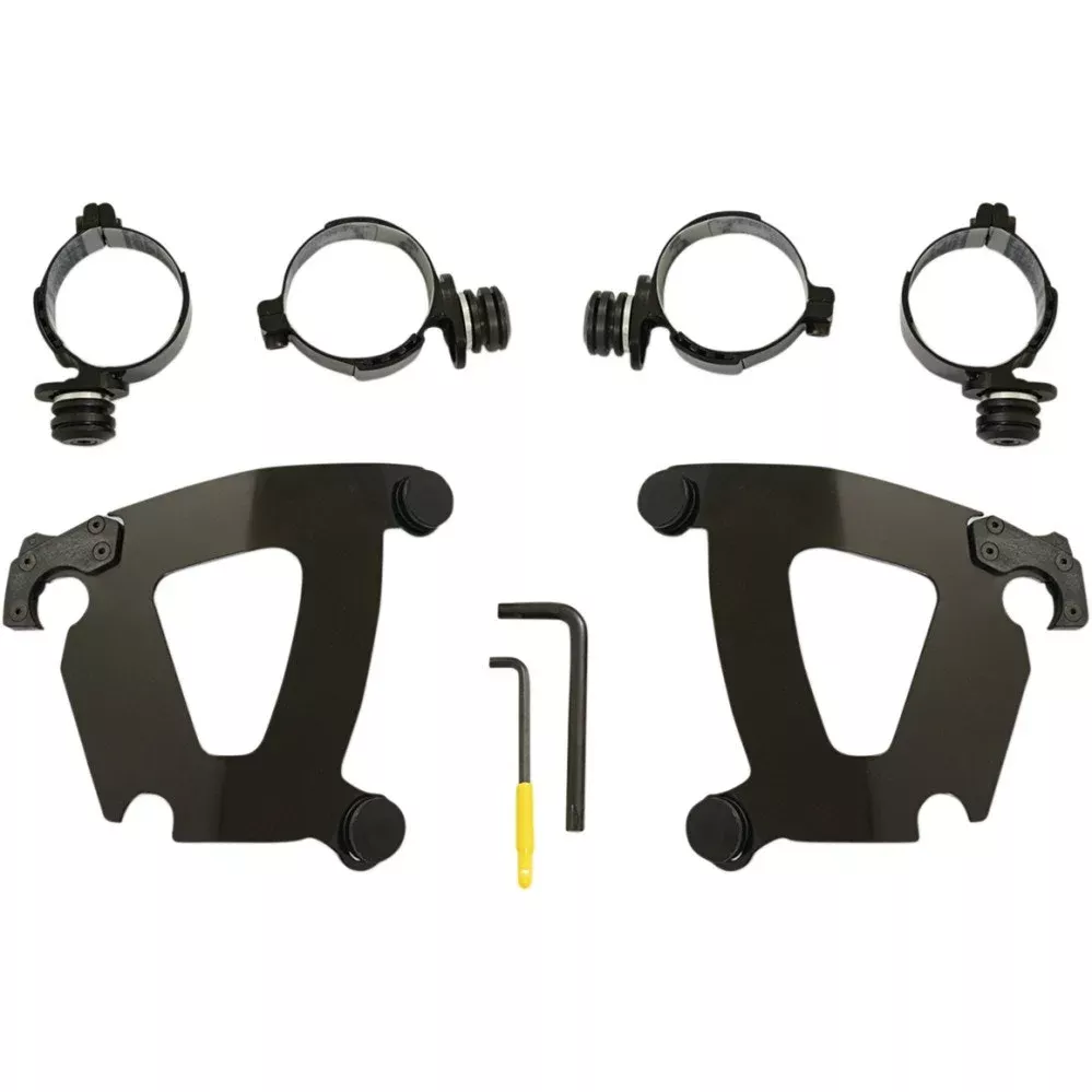 Memphis Shades MEB2050 Black Fairing Trigger Lock Mount Kit Harley FXFB 18-Up