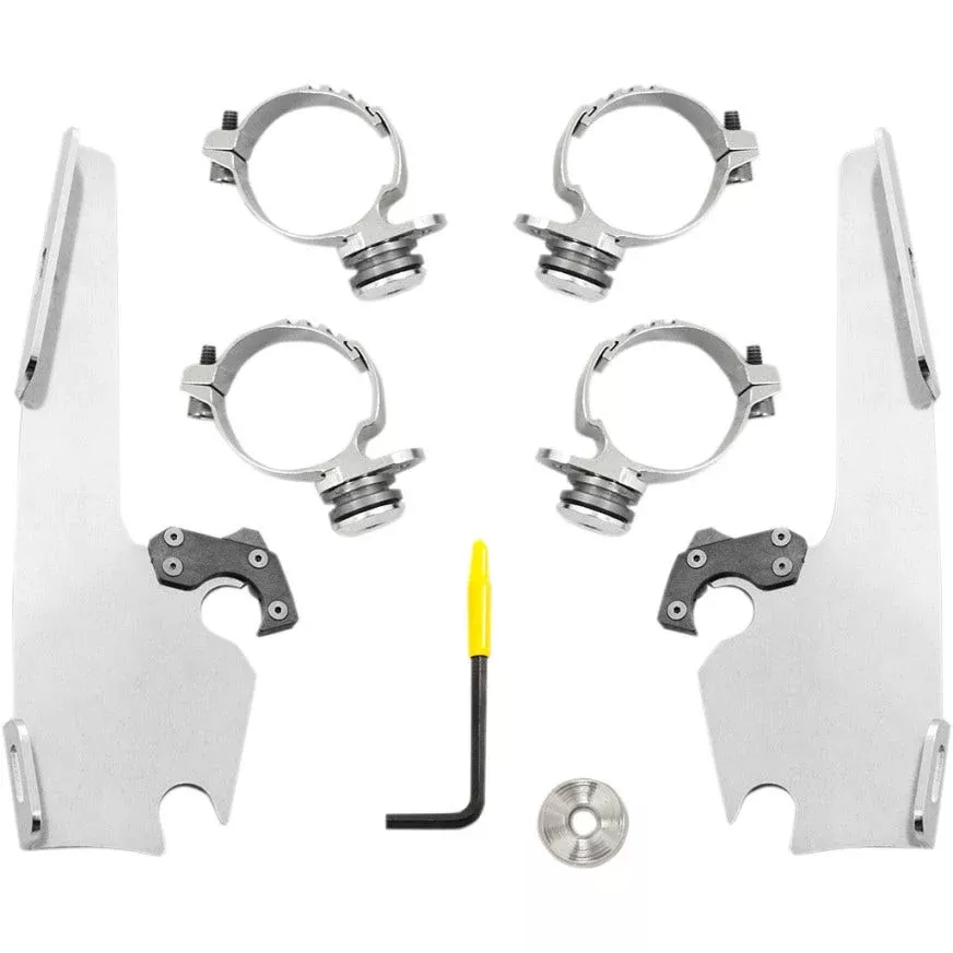 Memphis Shades MEK2016 Polished Trigger Lock Mount Batwing Dyna FXDL 14-17