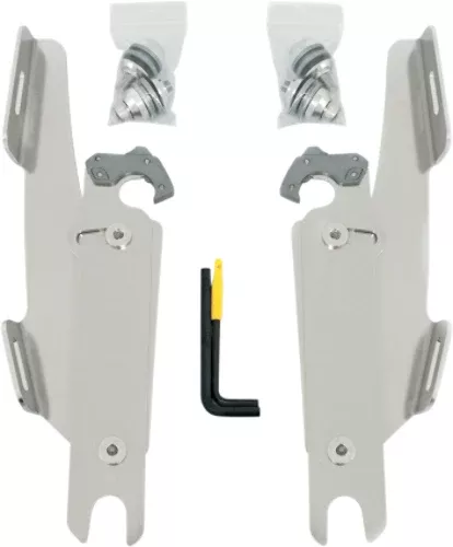 Memphis Shades Polished Trigger Lock Fairing Mount Kit fits 86-17 Harley Softail