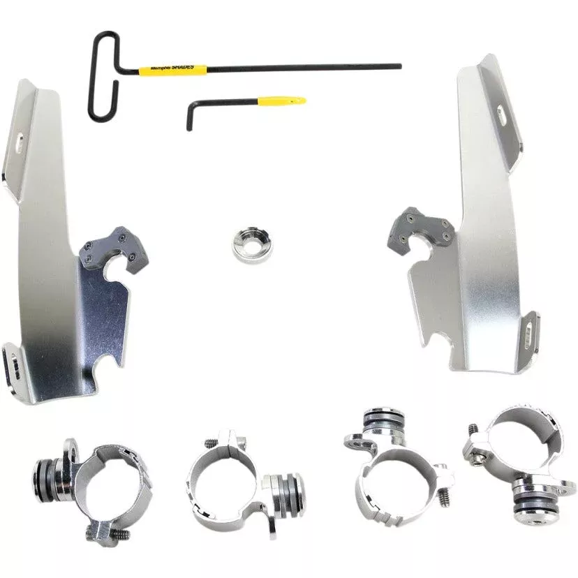 Memphis Shades Polished Trigger-Lock Mount Batwing Fairing Harley 1200L 883N/L