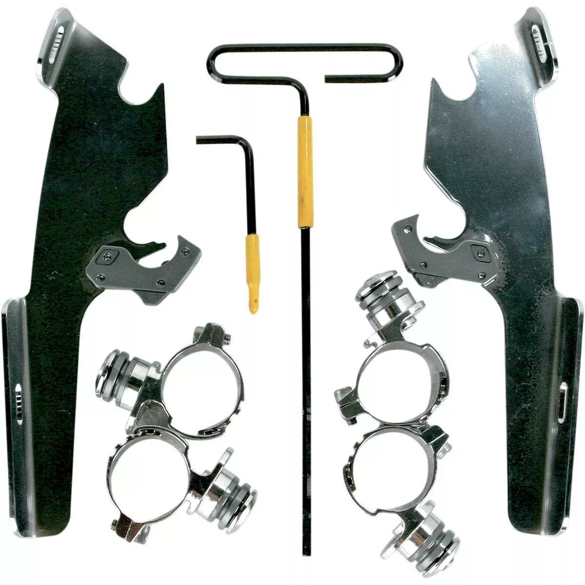 Memphis Shades Polished Trigger-Lock Mount Batwing Fairing Yamaha V-Star Custom