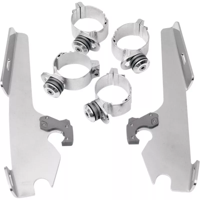 Memphis Shades Polished Trigger Lock Mount Batwing Fats Slims FXSB FXDWG FXDF