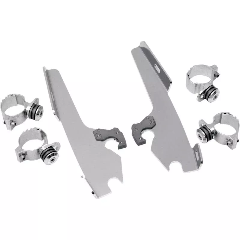 Memphis Shades Polished Trigger Lock Mount Batwing Fats Slims FXST FXDWG