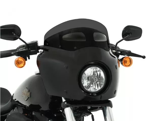 Memphis Shades Road Warrior 7" Dark Smoke Vented Fairing Windshield fits Harley