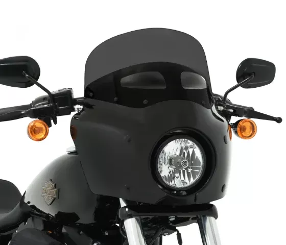 Memphis Shades Road Warrior 9" Dark Smoke Vented Fairing Windshield fits Harley