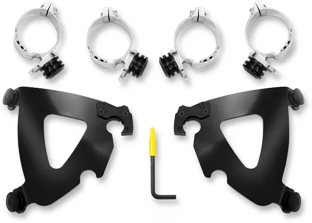 Memphis Shades Road Warrior Black Fairing Mount Kit 2006-2024 Harley Street Bob