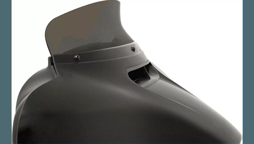 Memphis Shades Spoiler Replacement Windshield for '14-23 Harley Davidson FLH OE Fairings - 4-1/2" - Smoke