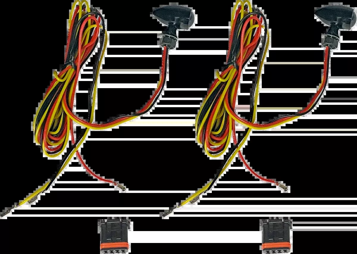 Micro Bullet Turn Signals - LED - Amber/Red- Black