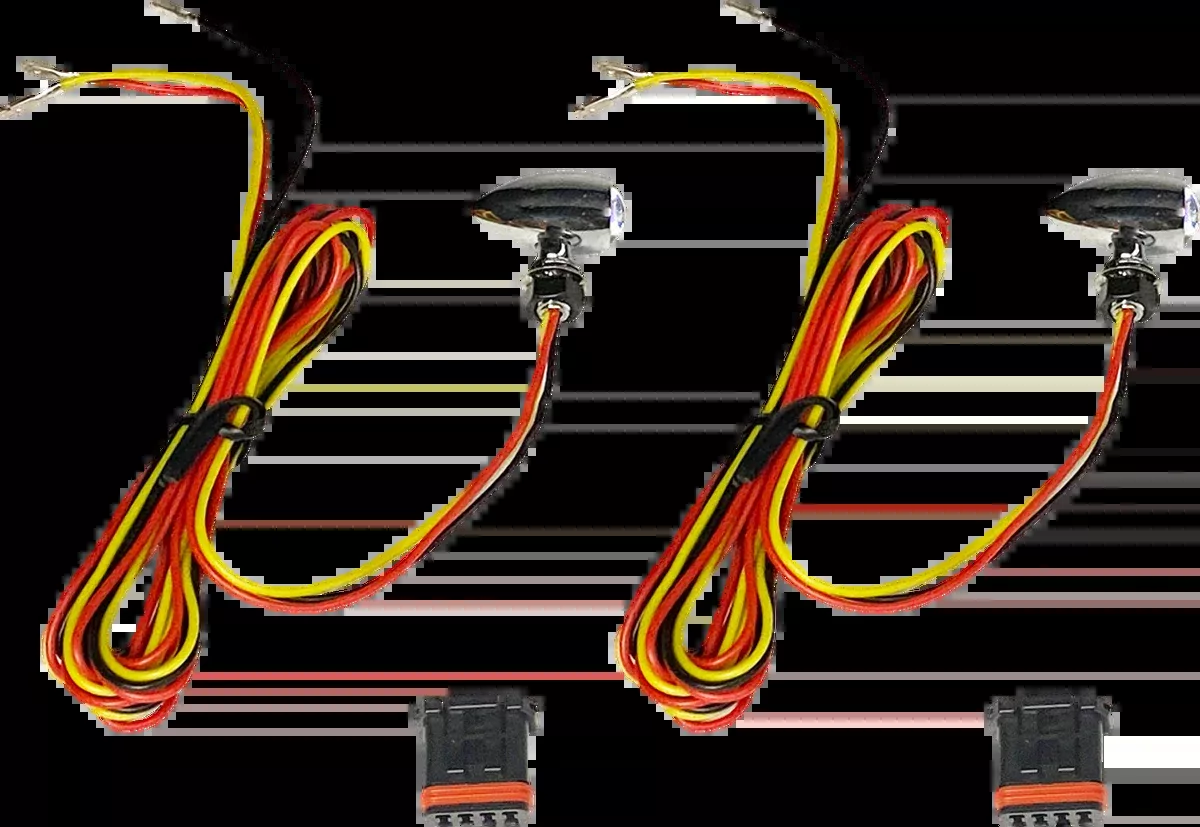 Micro Bullet Turn Signals - LED - Amber/Red- Chrome