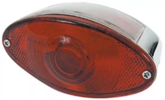 Mid USA 11201 V-Factor Rear Cat Eye Taillight Brake Light 12V 1157 Harley Custom