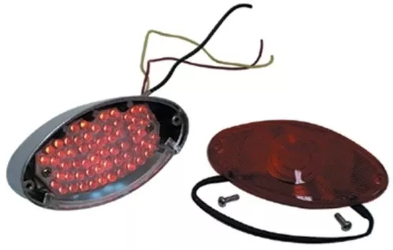 Mid USA 11223 V-Factor Rear Cat Eye LED Taillight Brake Light 12V Harley Custom