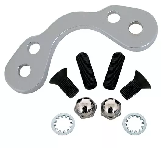 Mid USA 35312 Chrome Handlebar Riser Adapter Kit for Wide Springer Front End