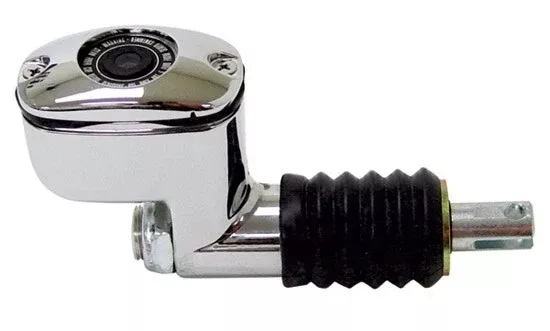 Mid USA 45289 V-Factor Chrome Rear Brake Master Cylinder 99-17 Harley Softail
