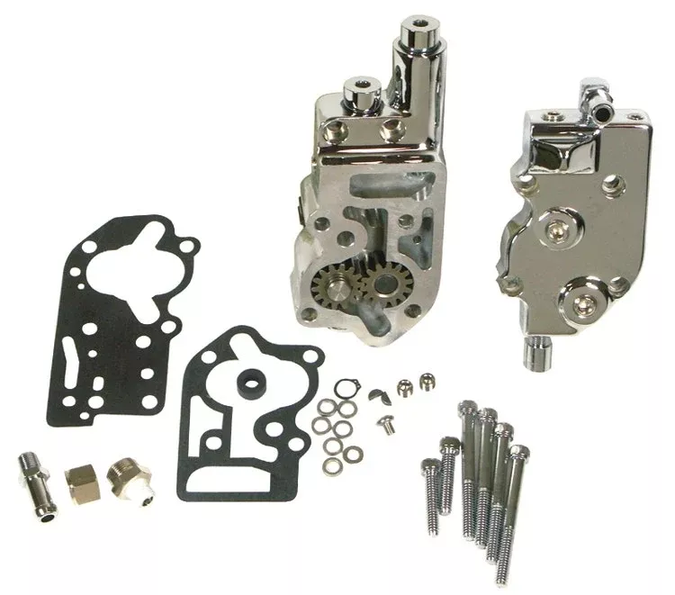 Mid USA 67095 V-Factor Polished Oil Pump Harley Evolution 92-99 OE 26053-92