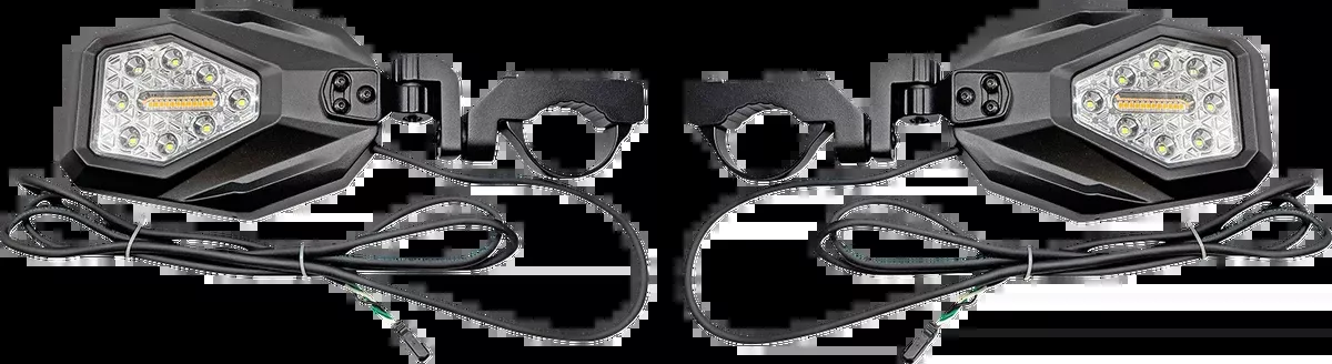 Mirrors - SXS - Side View - Hexagon - Black