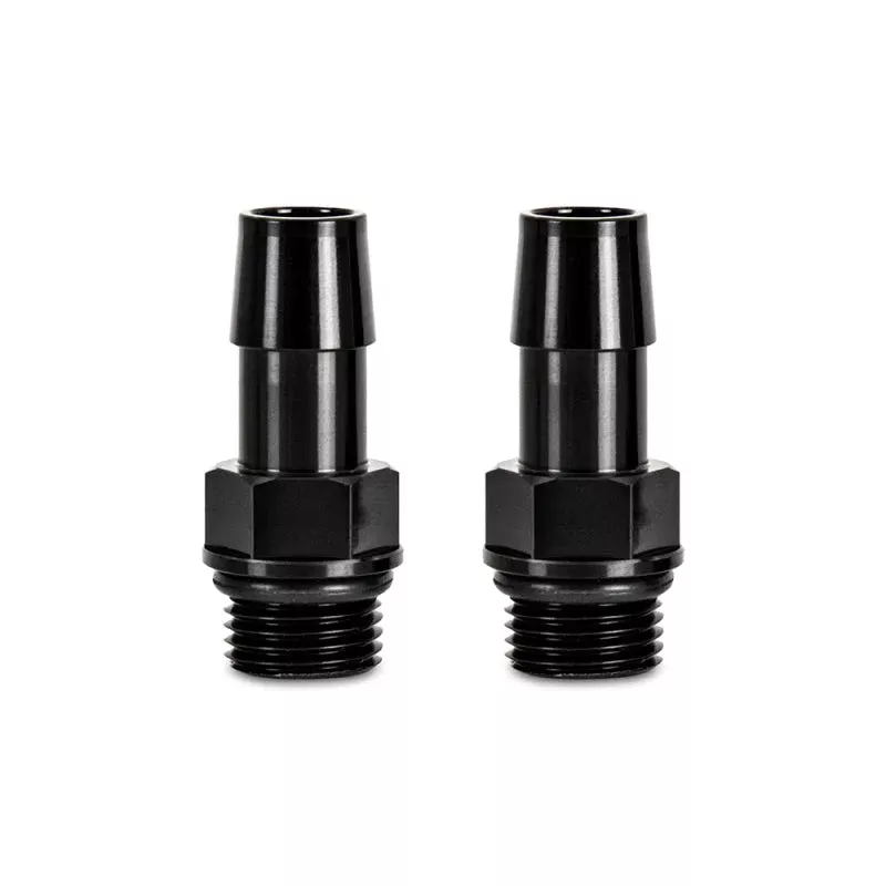 Mishimoto 16X1.5 to 1/2in. Hose Barb Aluminum Fittings (Pack of 2)