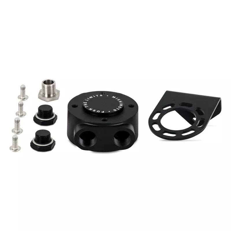 Mishimoto 3/4 – 16 Thread Remote Oil Filter Mount – Black