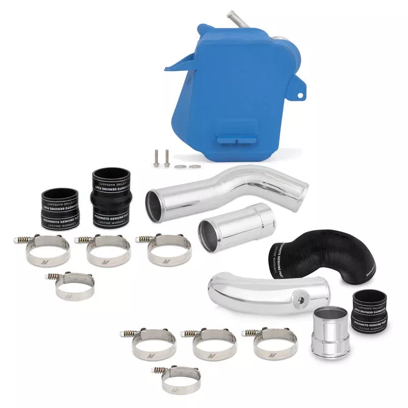 Mishimoto Air-To-Water Intercooler Kit – Wrinkle Blue w/ Polished Pipes fits 2011-2016 Ford F-250 Super Duty, F-350 Super Duty 6.7L Powerstroke