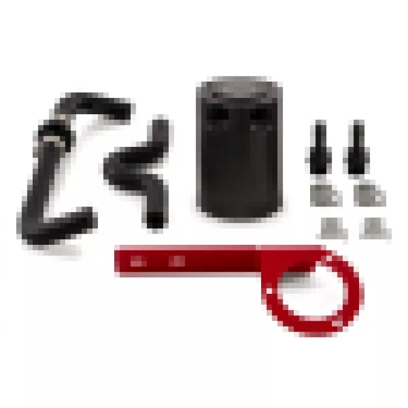 Mishimoto Baffled Oil Catch Can Kit - Red fits 2017-2021, 2023-2024 Honda Civic Type R