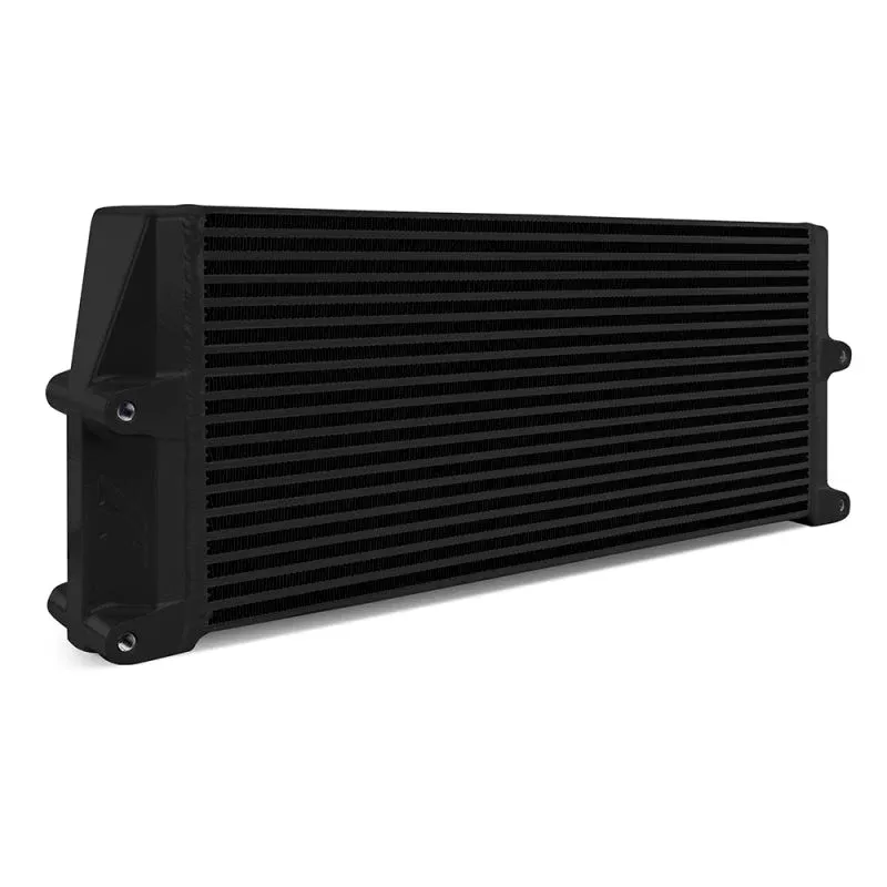 Mishimoto Heavy-Duty Oil Cooler – 17in. Same-Side Outlets – Black MMOC-SSO-17BK