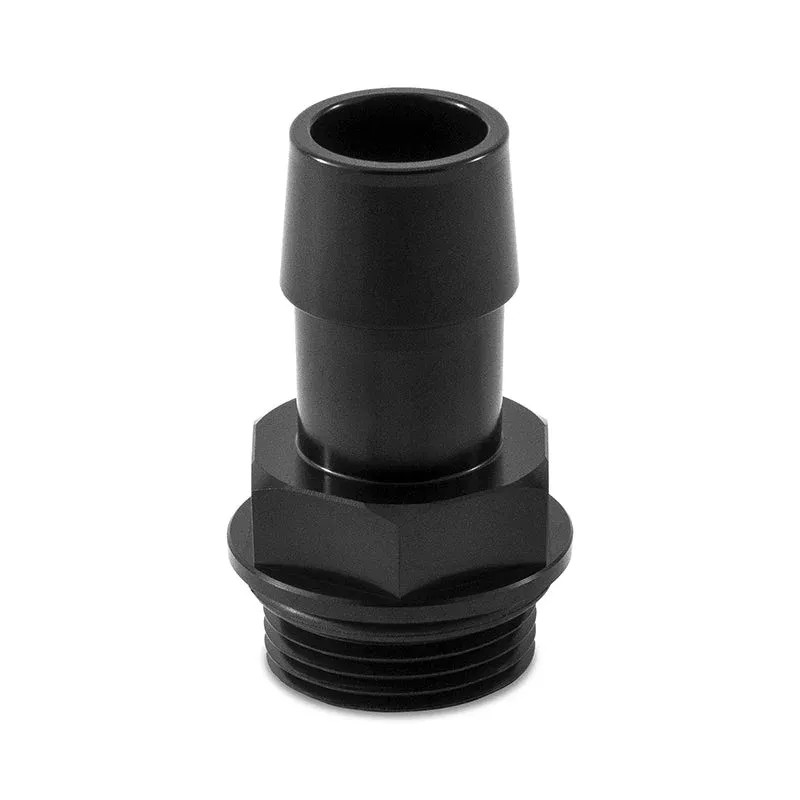Mishimoto M27 x 2.0 to 3/4in Hose Barb Aluminum Fitting – Black